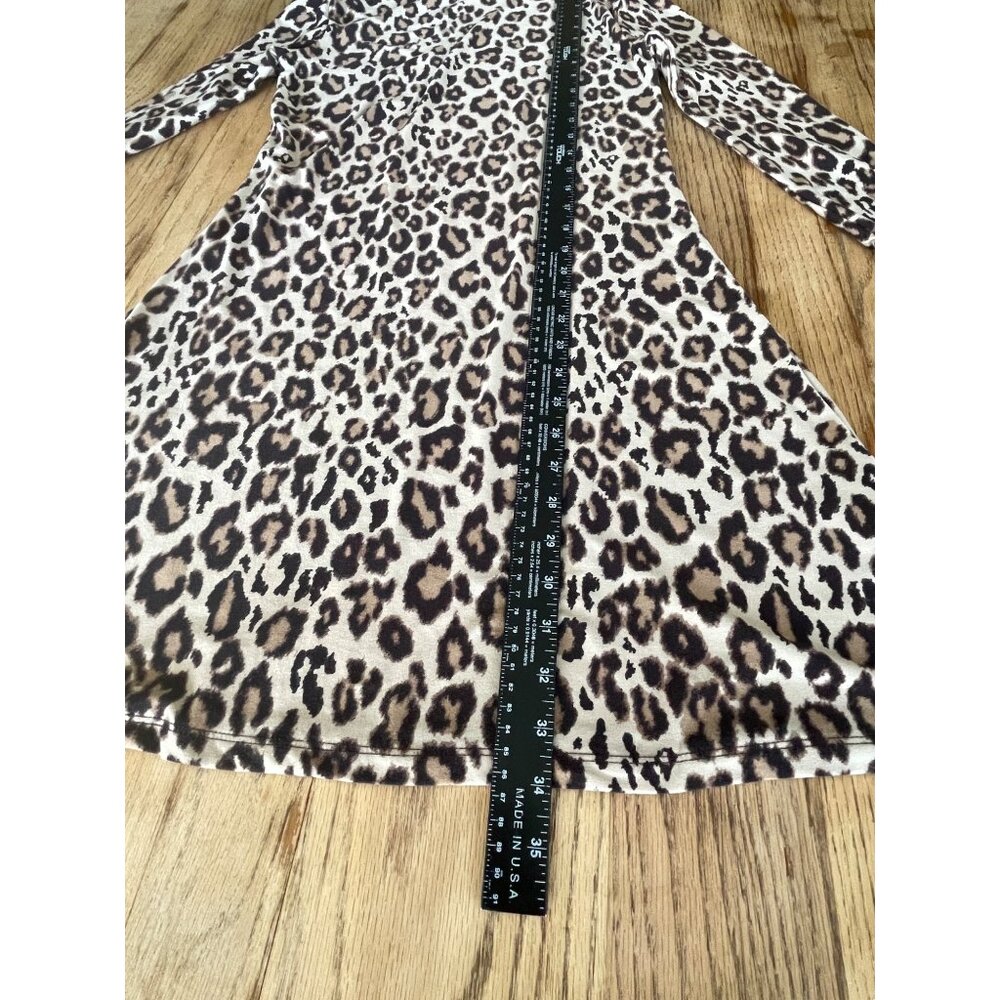 Mudd Mock Neck Leopard Print Fit and Flare Dress Juniors S Long Sleeve Y2K - Picture 7 of 7